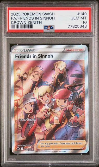 Pokemon Crown Zenith Friends In Sinnoh #149 PSA 10