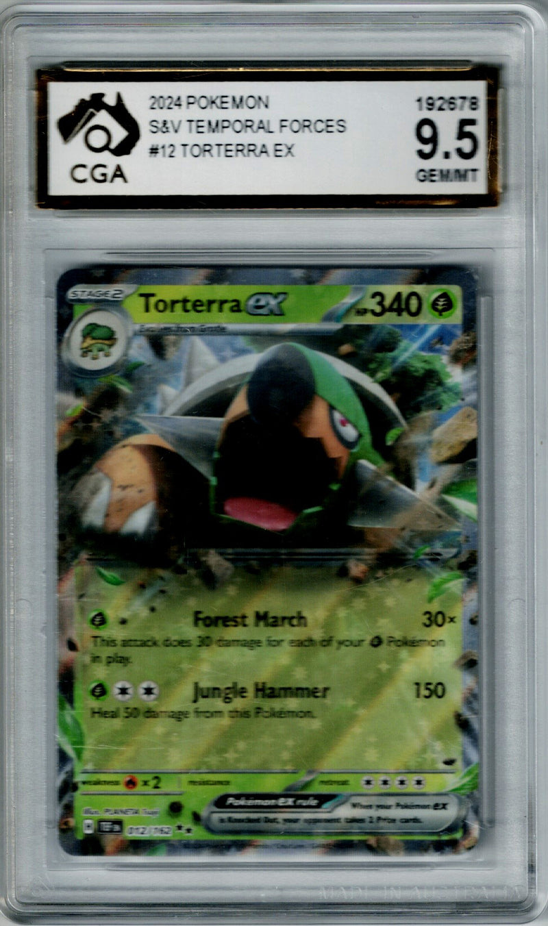 Pokemon Temporal Forces Torterra ex #012 CGA 9.5