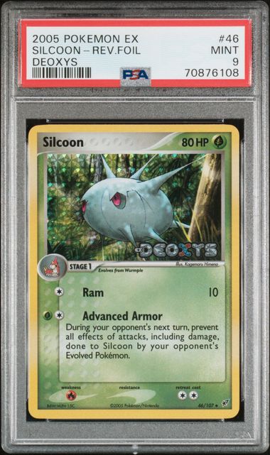 Pokemon EX Deoxys Silcoon #46 – REV FOIL PSA 9