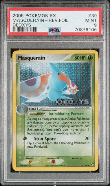 Pokemon EX Deoxys Masquerain #39 – REV FOIL PSA 9