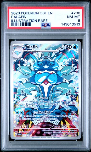 Pokemon Obsidian Flames Palafin #200 PSA 8