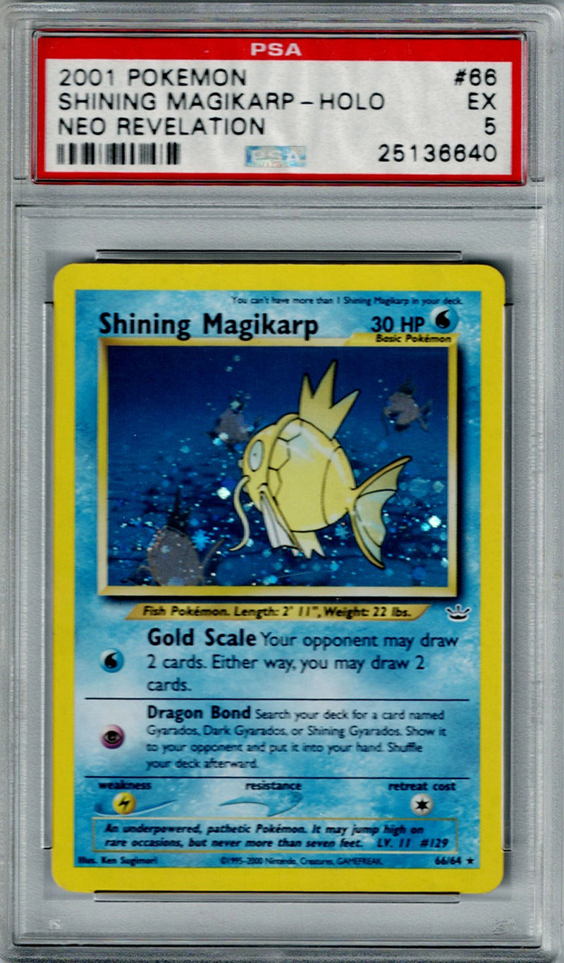 Pokemon Neo Revelation Shining Magikarp #66 – Holo PSA 5