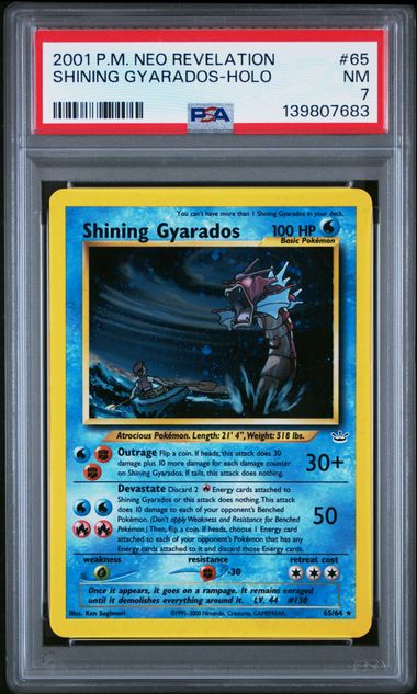 Pokemon Neo Revelation Shining Gyarados #65 – Holo PSA 7