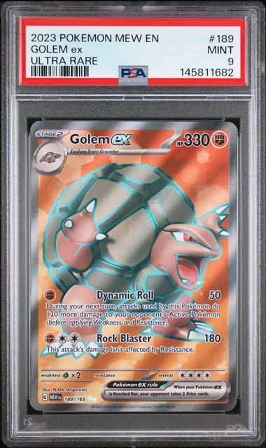Pokemon 151 Golem ex #189 PSA 9
