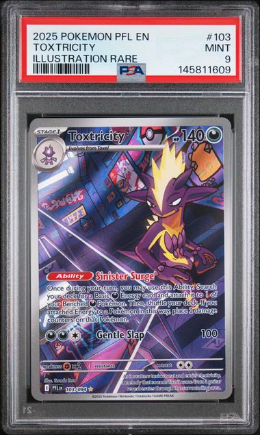 Pokemon Phantasmal Flames Toxtricity #103 PSA 9