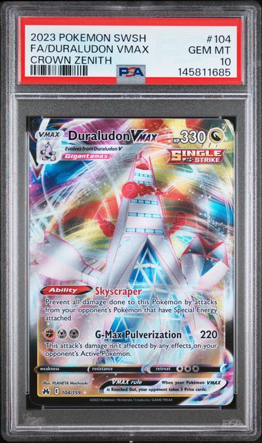 Pokemon Crown Zenith Duraludon VMAX #104 PSA 10