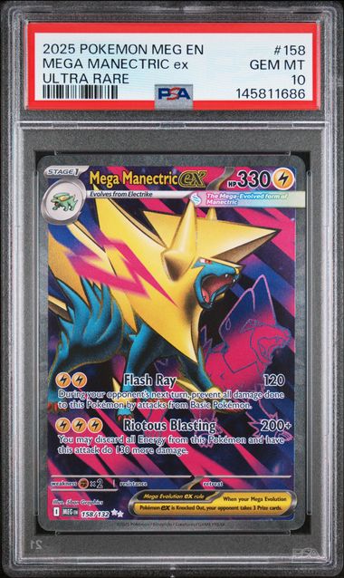 Pokemon Mega Evolution Mega Manectric ex #158 PSA 10