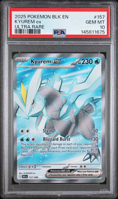Pokemon Black Bolt Kyurem ex #157 PSA 10