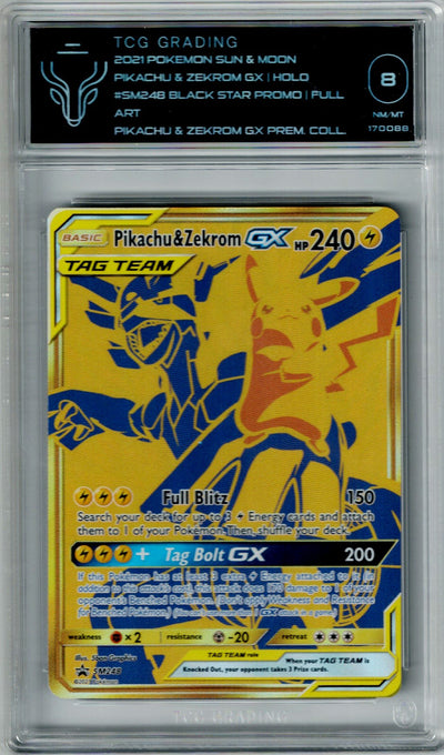 Pokemon S&M Promo Pikachu&Zekrom GX #SM248 TCG 8