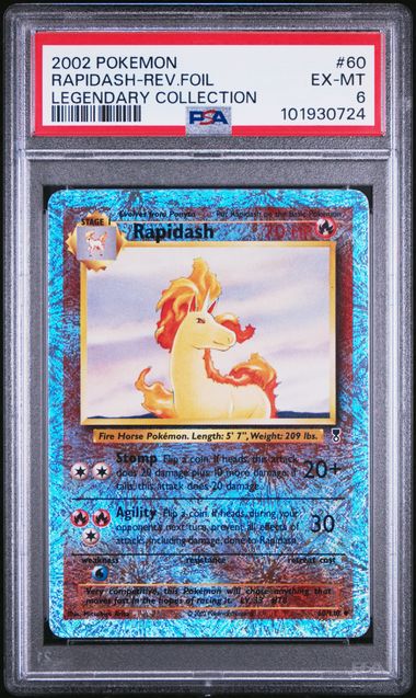 Pokemon Legendary Collection Rapidash #60 – REV FOIL PSA 6