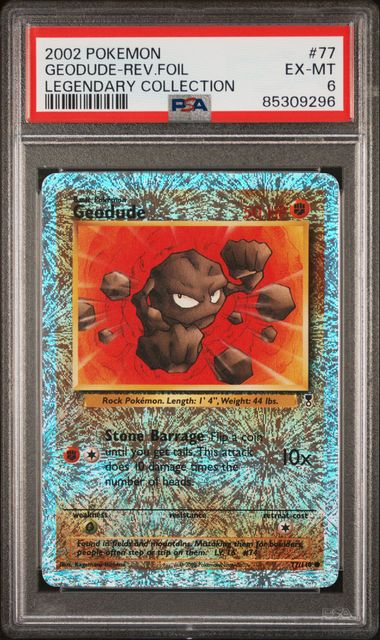 Pokemon Legendary Collection Geodude #77 – REV FOIL PSA 6