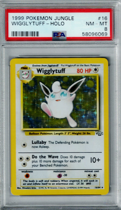 Pokemon Jungle Wigglytuff #16 – Holo PSA 8