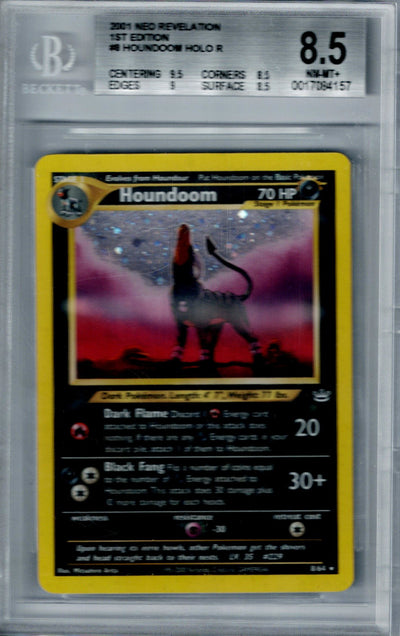 Pokemon Neo Revelation Houndoom #8 – Holo BGS 8.5