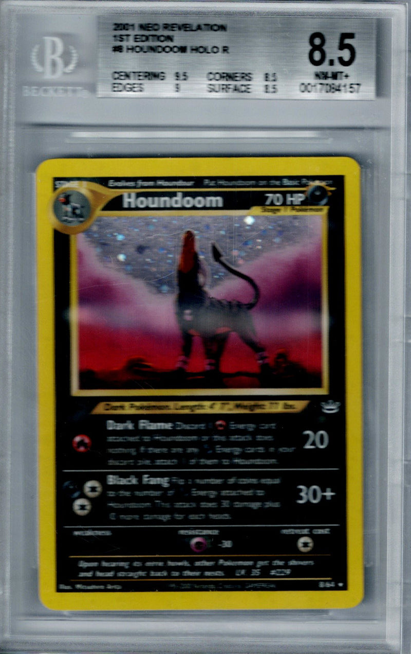 Pokemon Neo Revelation Houndoom #8 – Holo BGS 8.5