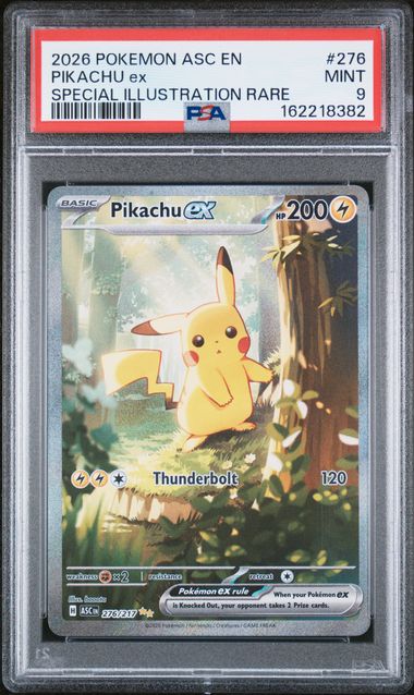 Pokemon Ascended Heroes Pikachu ex #276 PSA 9