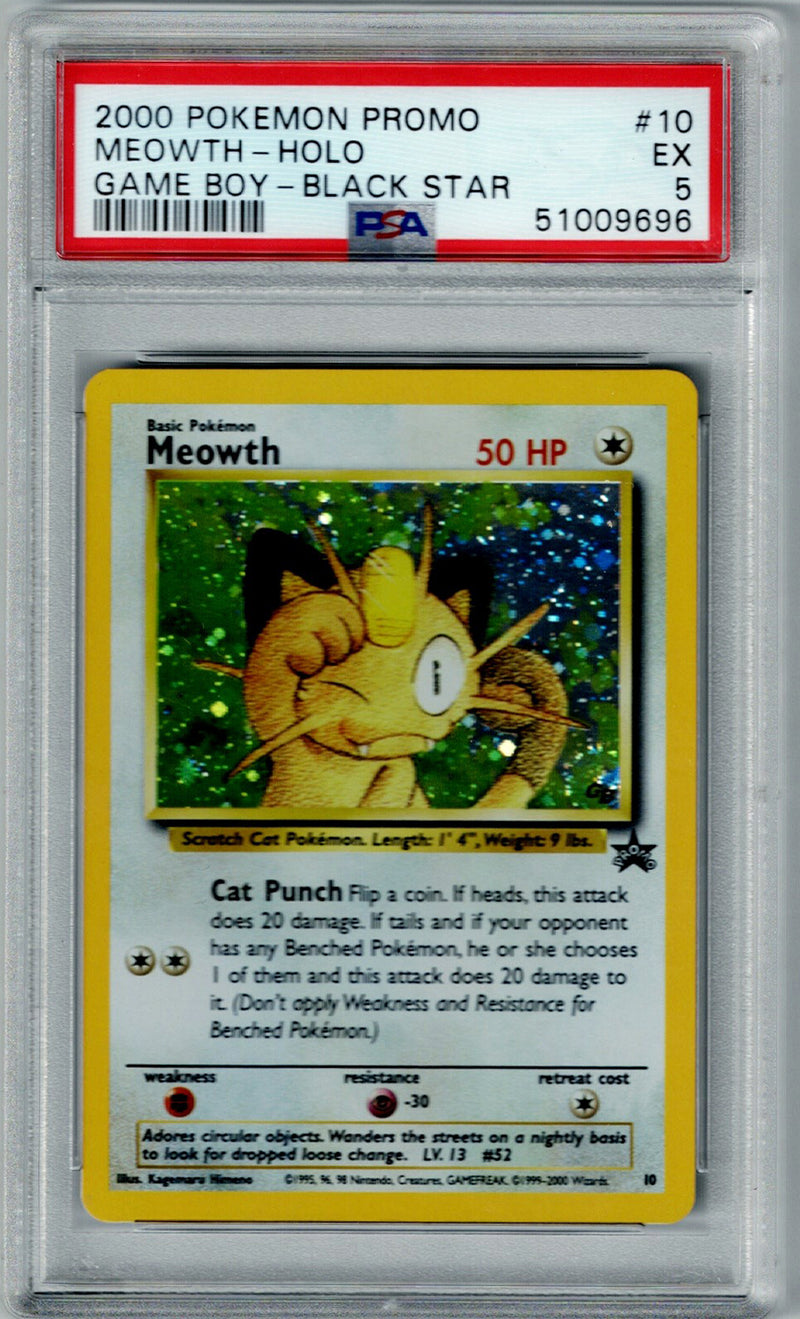 Pokemon Game Boy Promo Meowth #10 PSA 5