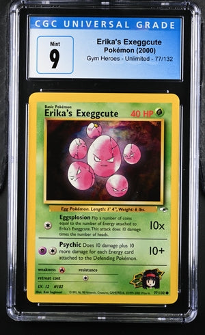 Pokemon Gym Heroes Erika's Exeggcute #77 CGC 9