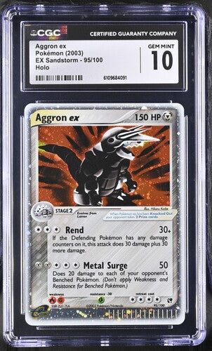 Pokemon EX Sandstorm Aggron ex #95 CGC 10