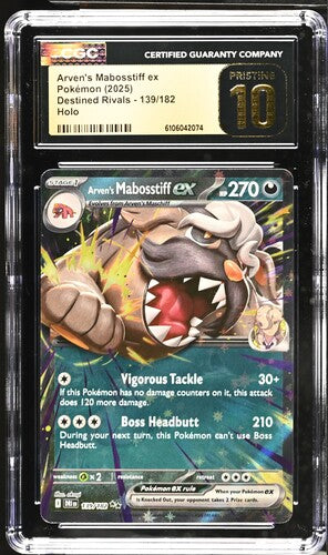 Pokemon Destined Rivals Arven's Mabosstiff ex #139 CGC 10