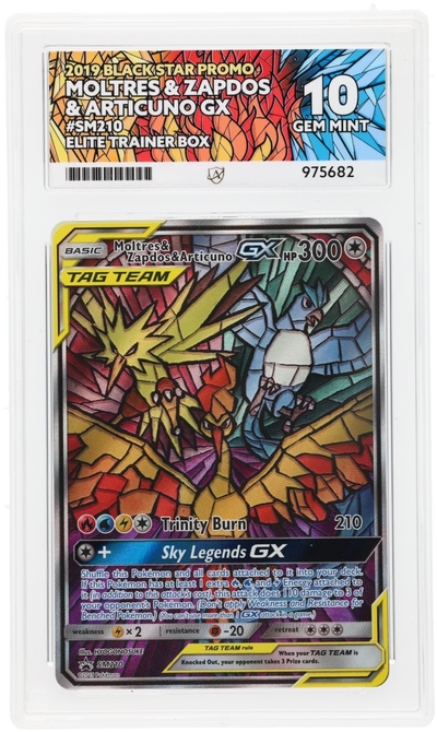 Pokemon Black Star Promo Moltres&Zapdos&Articuno GX #SM210 ACE 10
