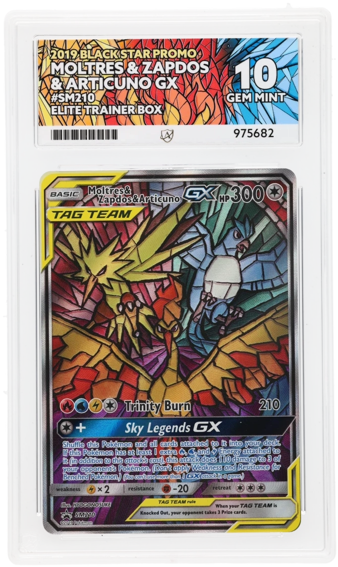 Pokemon Black Star Promo Moltres&Zapdos&Articuno GX #SM210 ACE 10