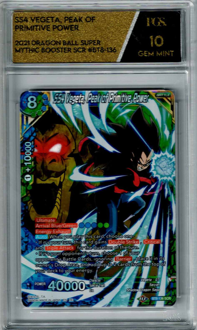 Dragon Ball BT8 SS4 Vegeta #136 PGS 10