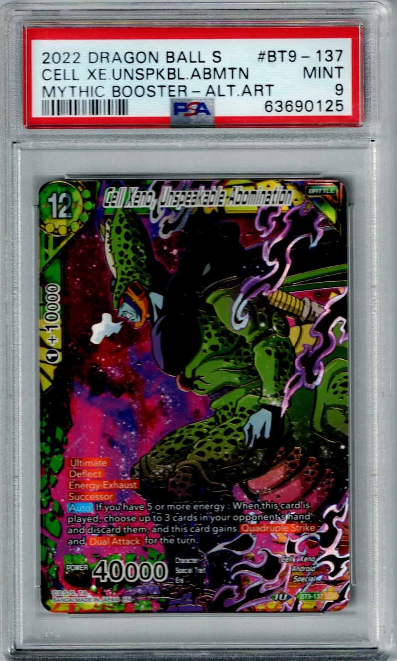 Dragon Ball Mythic Booster Cell Xeno #137 PSA 9