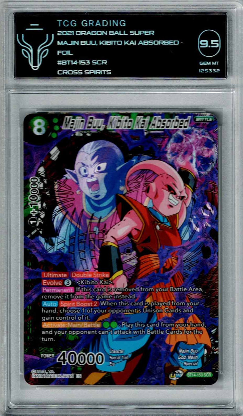 Dragon Ball Cross Spirtis Majin Buu, Kibito Kai Absorbed #153 TCG 9.5