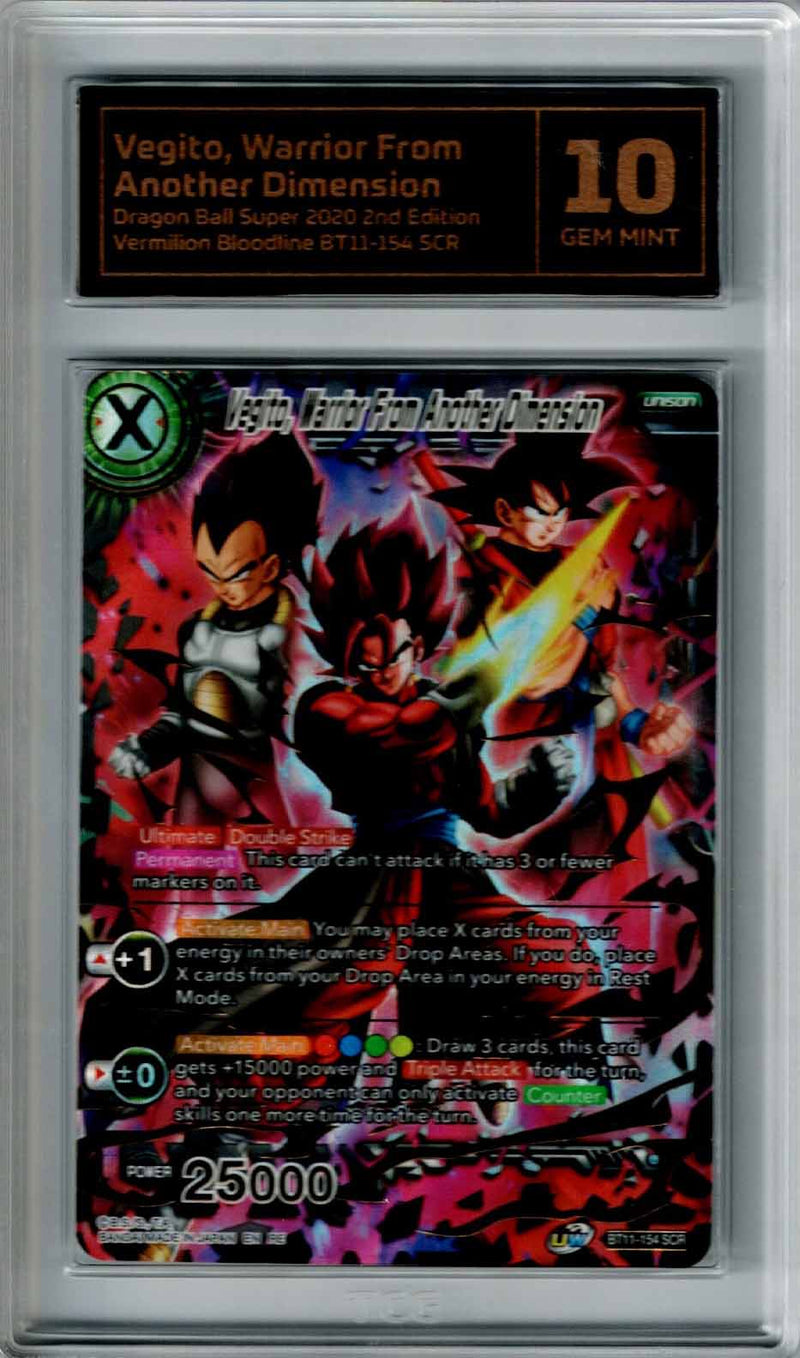 Dragon Ball Vermilion Bloodline Vegito, Warrior Form Another Dimension #154 TCG 10