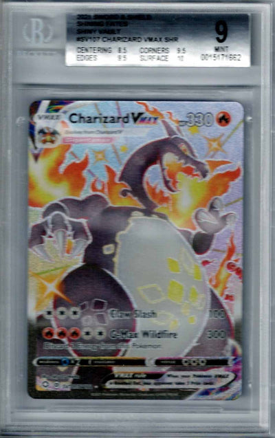 Pokemon Shining Fates Charizard Vmax #SV107 BGS 9