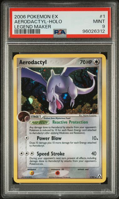 Pokemon EX Legend Marker Aerodactyl #1 – Holo PSA 9