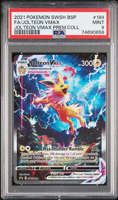 Pokemon 184 Jolteon Vmax #184 PSA 9