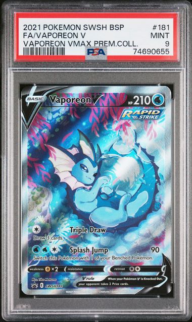 Pokemon Premium Collection Vaporeon V #181 PSA 9
