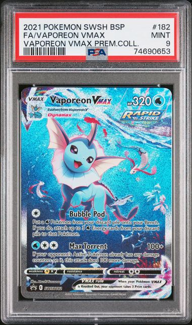 Pokemon Premium Collection Vaporeon Vmax #182 PSA 9