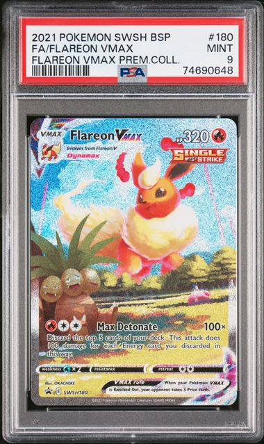 Pokemon Premium Collection Flareon Vmax #180 PSA 9