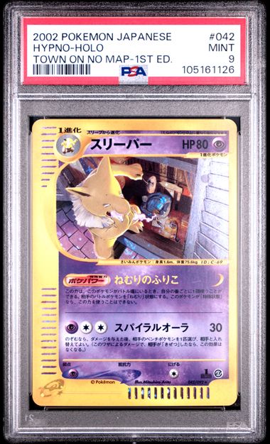 Pokemon JP The Town Of No Map Hypno #042 – Holo PSA 9