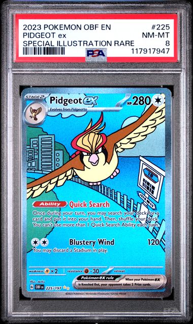 Pokemon Obsidian Flames Pidgeot ex #225 PSA 9