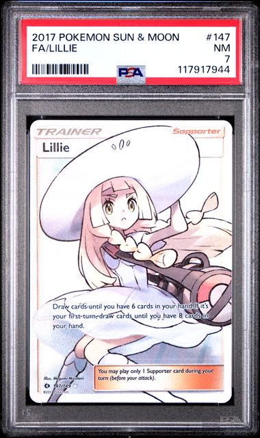 Pokemon Sun & Moon Lillie #147 PSA 7