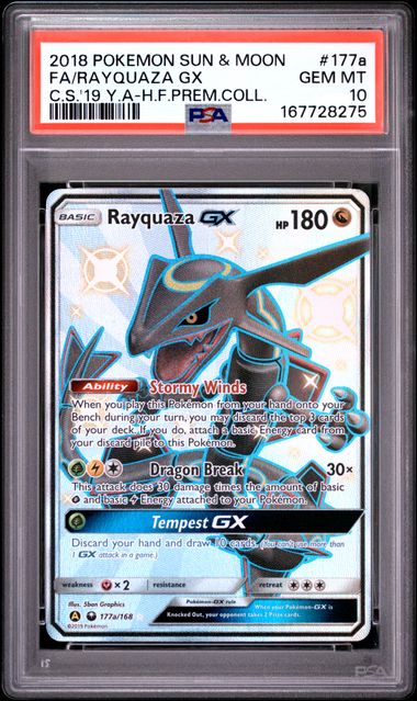 Pokemon Celestial Storm Rayquaza GX #177a PSA 10