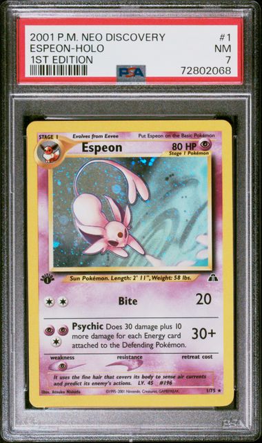 Pokemon Neo Discovery Espeon #1 – Holo PSA 7