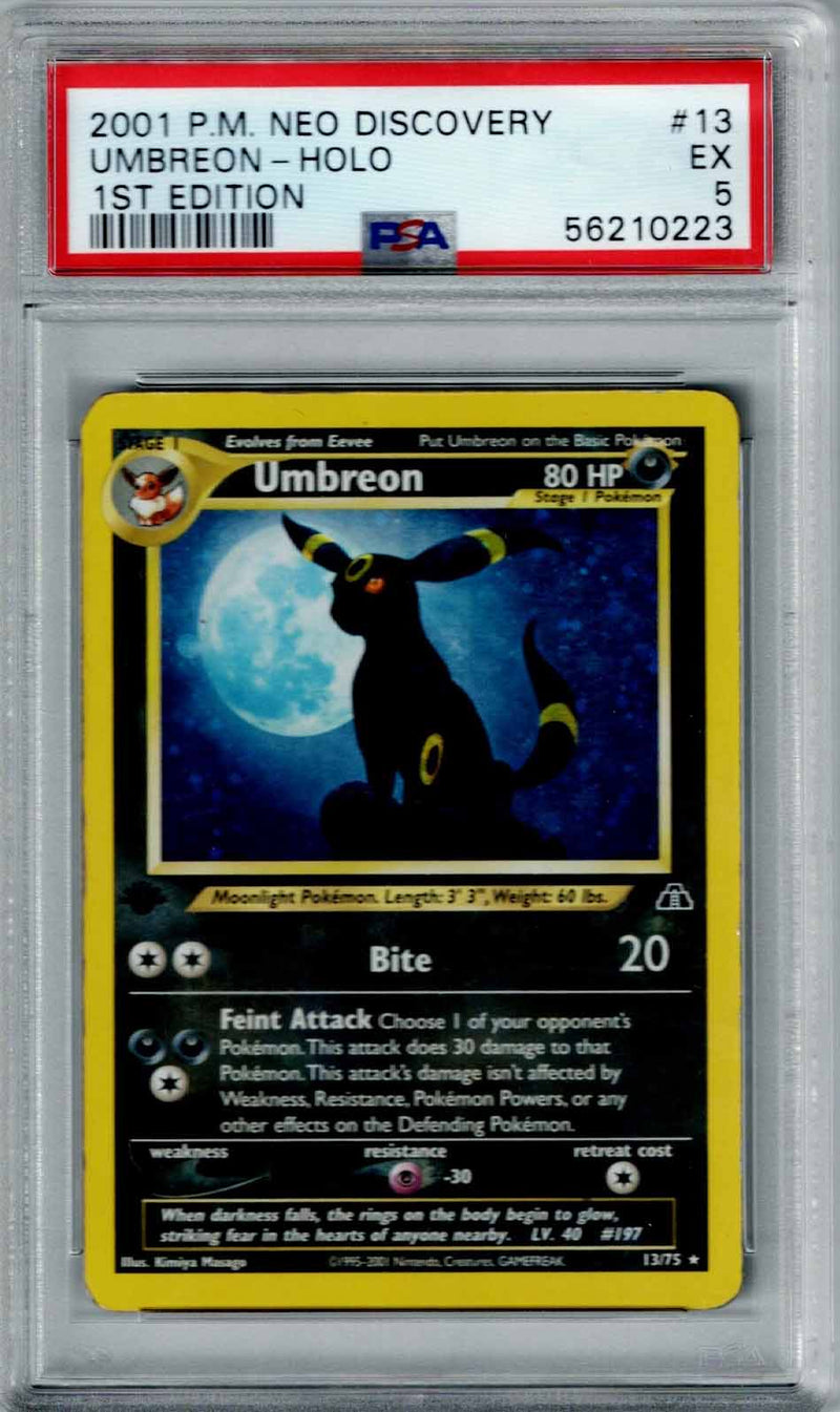 Pokemon Neo Discovery Umbreon #13 – Holo PSA 5