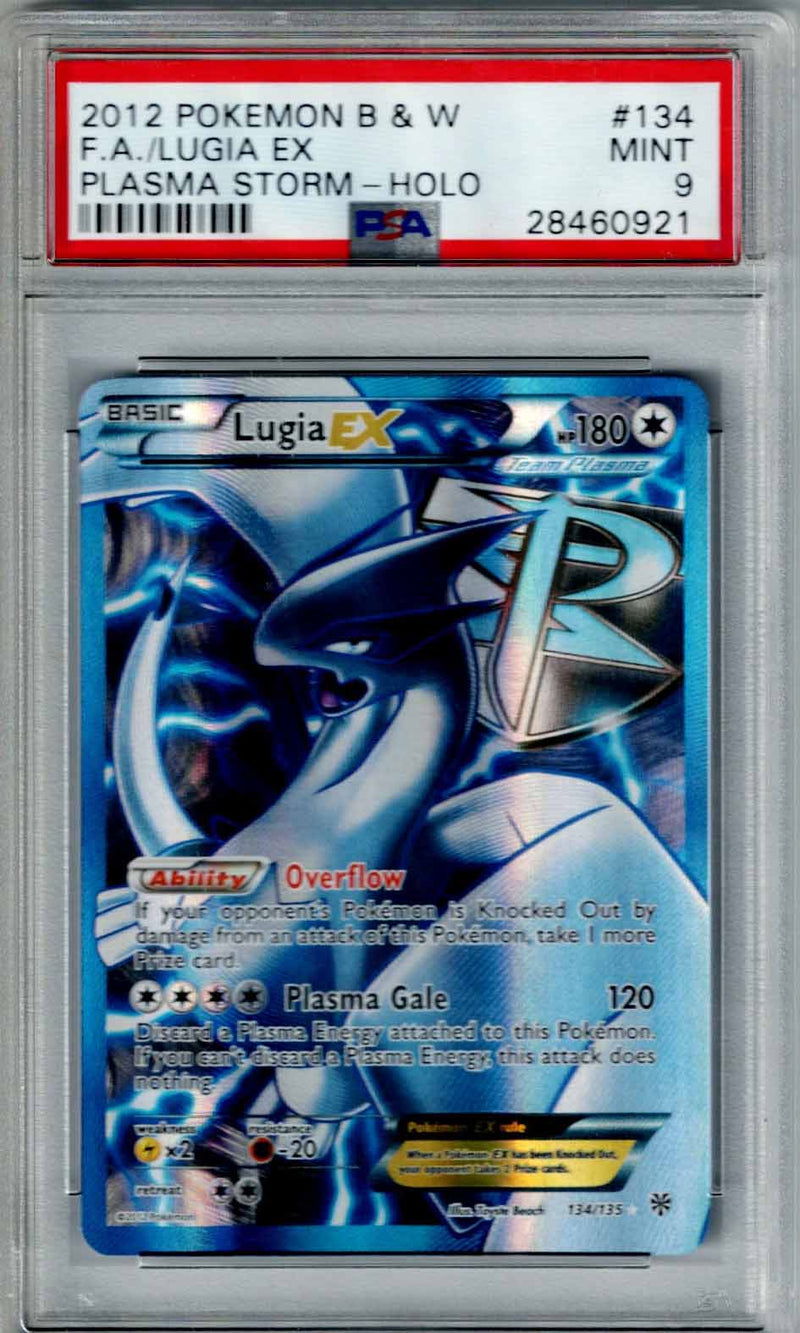 Pokemon Black & White Plasma Storm Lugia EX #134 PSA 9