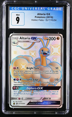 Pokemon Hidden Fates Altaria GX #SV77 CGC 9