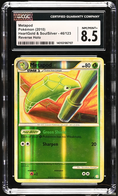 Pokemon HeartGold & SoulSilver Metapod #46 CGC 8.5