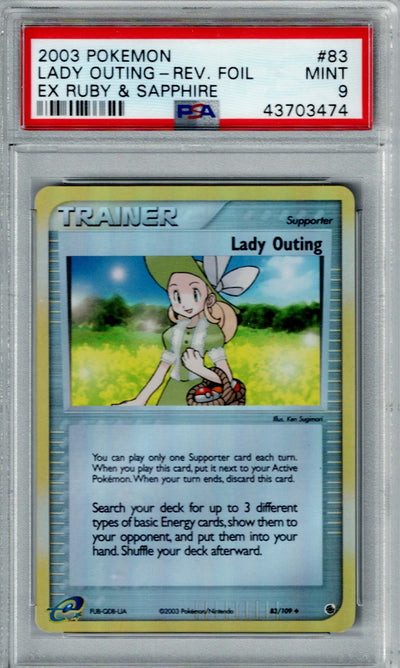 Pokemon Ruby & Sapphire Lady Outing #83 – REV FOIL PSA 9