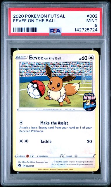 Pokemon Futsal Eevee On The Ball #002 PSA 9