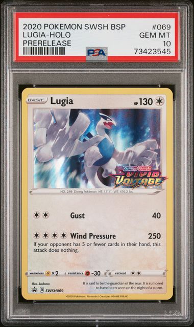 Pokemon Vivid Voltage Lugia #069 – HOLO PSA 10