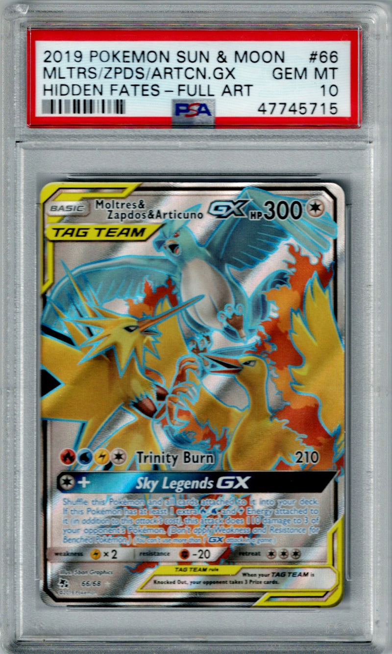 Pokemon Hidden Fates MLTRS/ZPDS/ARTCN GX #66 PSA 10