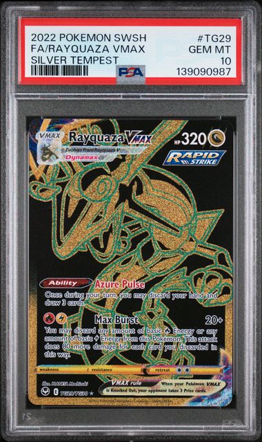 Pokemon Silver Tempest Rayquaza VMAX #TG29 PSA 10