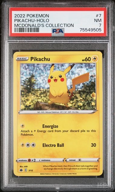 Pokemon Mcdonald's Collection Pikachu #7 – HOLO PSA 7